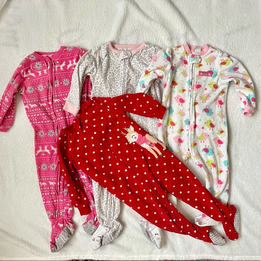 Fleece Footed Pajamas (lot of 4)